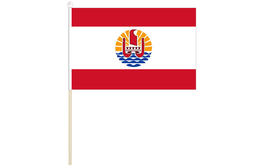 French Polynesia hand waving flag | French Polynesia stick flag
