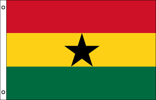Image of Ghana flagpole flag Ghanaian funeral flag