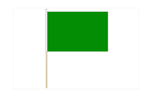 Green flag 150 x 230mm | Plain green flag 6'' x 9''