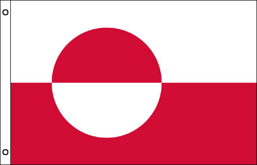 Image of Greenland flagpole flag Greenland funeral flag
