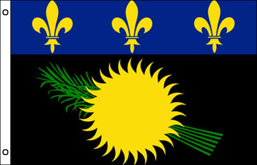 Image of Guadeloupe flagpole flag Guadeloupe funeral flag