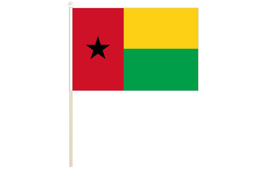 Guinea-Bissau hand waving flag | Guinea-Bissau stick flag