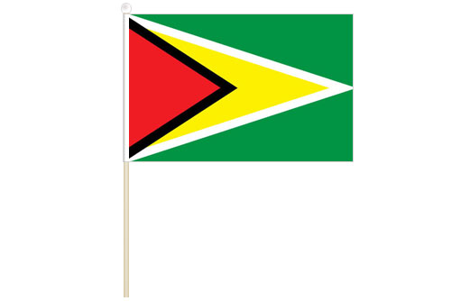 Guyana hand waving flag | Guyana stick flag