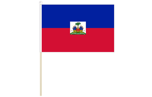 Image of Haiti hand waving flag Haiti stick flag