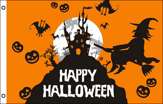 Halloween witch flag | Halloween witch decoration