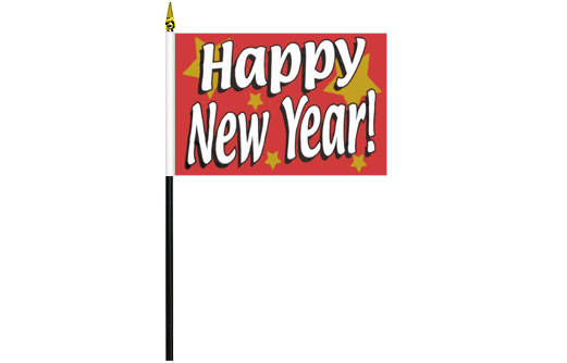 Happy New Year flag 100 x 150 | Happy New Year table flag