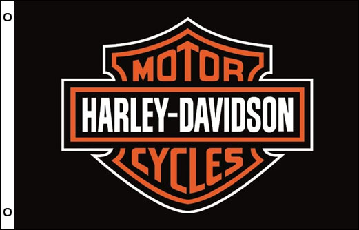 Harley Davidson motorcycle flag | Harley logo mancave wall flag