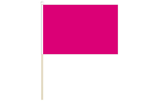 Image of Hot Pink flag 300 x 450mm Cerise hand waving stick flag