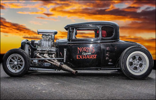 Hot Rod 01 | Norms Custom Exhaust hot rod mancave wall hanging