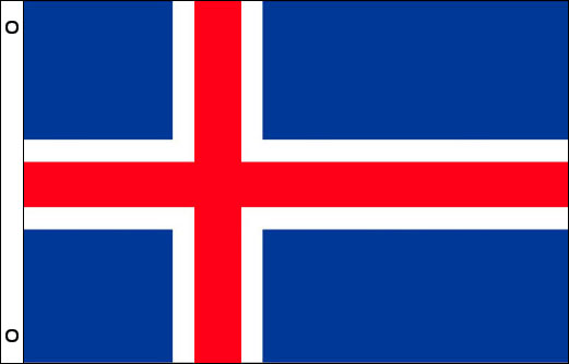Iceland flagpole flag | Iceland funeral flag