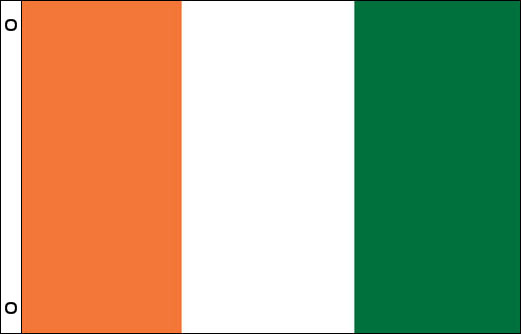 Ivory Coast flagpole flag | Ivory Coast funeral flag