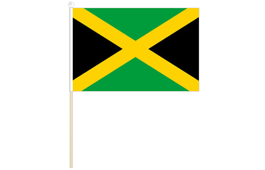 Image of Jamaica hand waving flag Jamaica stick flag