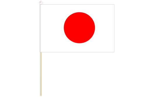 Image of Japan hand waving flag Japan stick flag