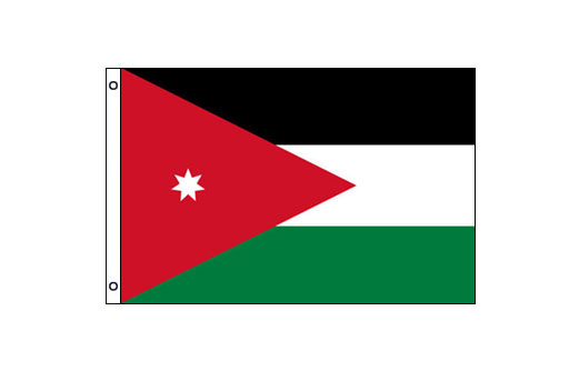 Jordan flag 600 x 900 | Medium Jordanian flagpole flag