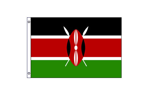 Kenya flag 600 x 900 | Medium Kenyan flagpole flag