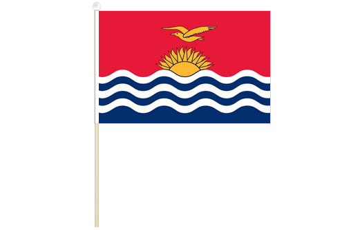 Image of Kiribati hand waving flag Kiribati stick flag