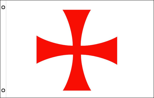 Knights Templar flag 900 x 1500 | Croix Pattée flag 3' x 5'