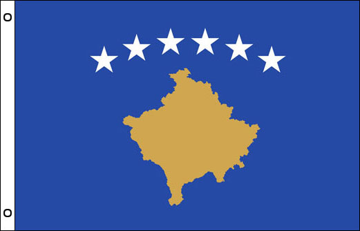 Image of Kosovo flagpole flag Kosovo funeral flag