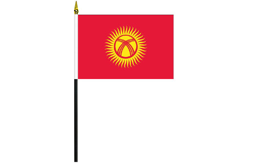 Kyrgyzstan desk flag | Kyrgyzstan school project flag