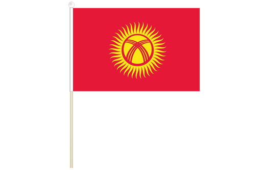 Kyrgyzstan hand waving flag | Kyrgyzstan stick flag