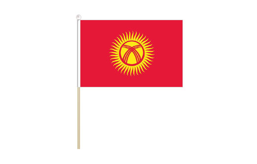 Image of Kyrgyzstan mini stick flag Kyrgyzstan mini desk flag