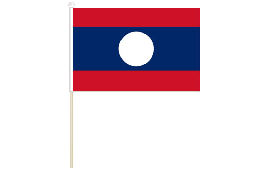 Laos hand waving flag | Laos stick flag
