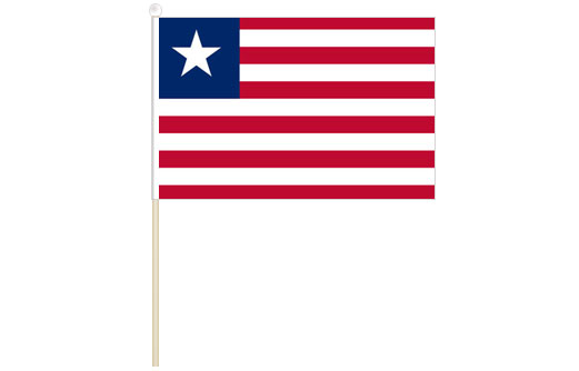 Image of Liberia hand waving flag Liberia stick flag