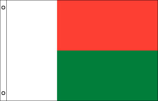 Madagascar flagpole flag | Madagascar funeral flag