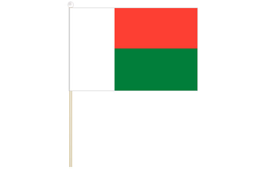 Image of Madagascar hand waving flag Madagascar stick flag