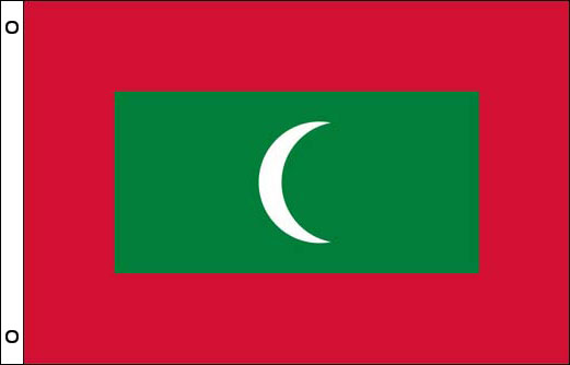 Image of Maldives flagpole flag Maldives funeral flag