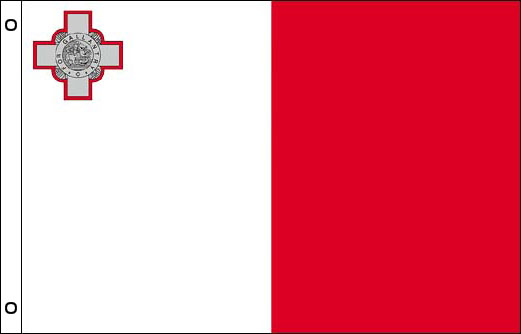 Image of Malta flagpole flag Maltese funeral flag