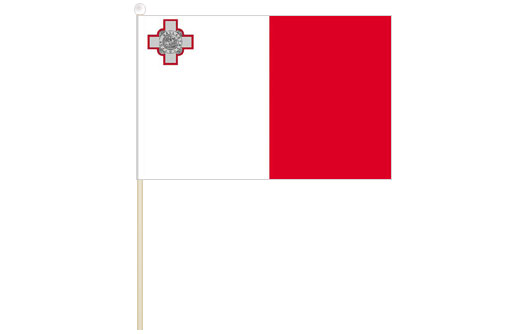 Malta hand waving flag | Malta stick flag
