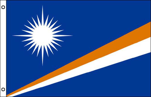 Image of Marshall Islands flagpole flag Marshall Islander funeral flag