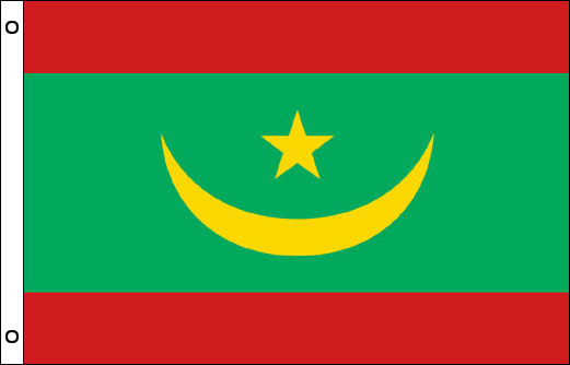 Image of Mauritania flagpole flag Mauritania funeral flag