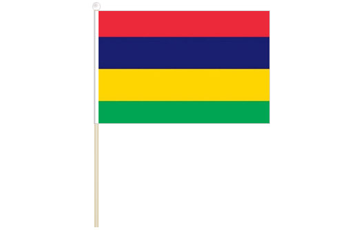 Mauritius hand waving flag | Mauritius stick flag