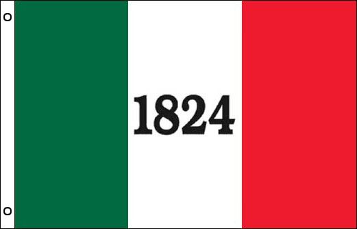 Alamo 1824 flagpole flag | Alamo 1824 funeral flag