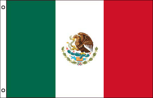 Mexico flagpole flag | Mexican funeral flag