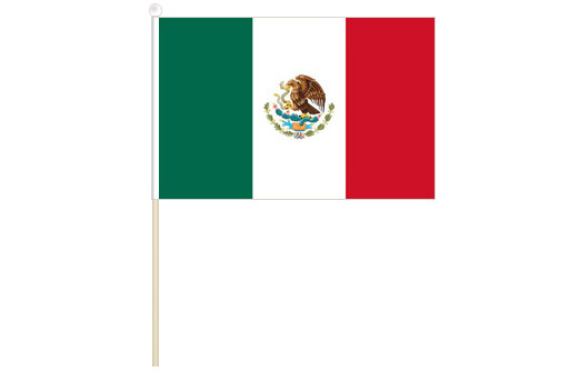 Image of Mexico hand waving flag Mexico stick flag