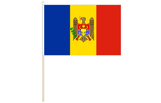 Image of Moldova hand waving flag Moldova stick flag