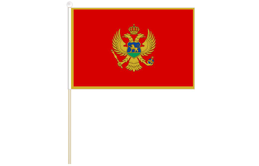 Montenegro hand waving flag | Montenegro stick flag
