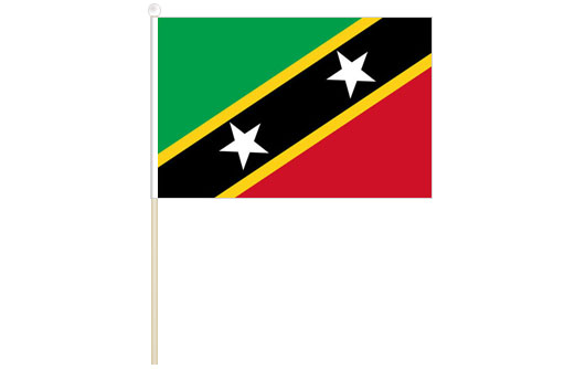 Image of Nevis hand waving flag Nevis stick flag