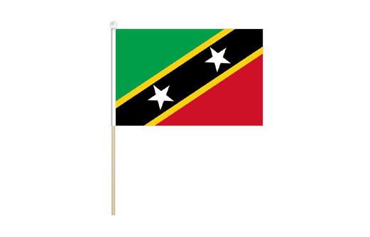 Nevis mini stick flag | Nevis mini desk flag