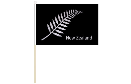 Silver Fern flag 300 x 450 | NZ Silver Fern stick flag 12" x 18"
