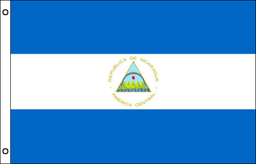 Image of Nicaragua flagpole flag Nicaragua funeral flag