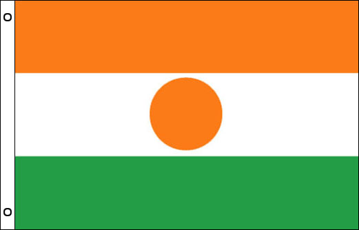 Image of Niger flagpole flag Niger funeral flag