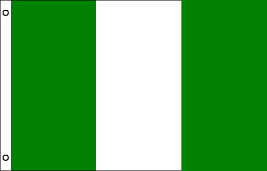 Image of Nigeria flagpole flag Nigerian funeral flag