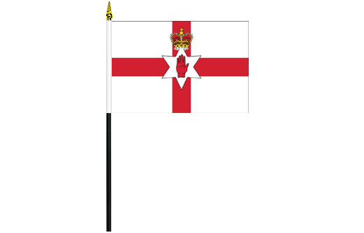 Image of Northern Ireland table flag, Ulster Banner mini flag