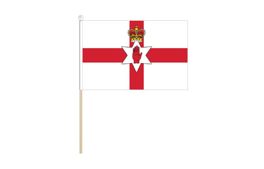 Image of Northern Ireland mini stick flag Ulster Banner mini desk flag