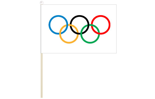 Olympic Games flag 300 x 450 | Olympic Games stick flag 12x18