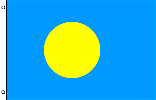 Image of Palau flagpole flag Palau funeral flag